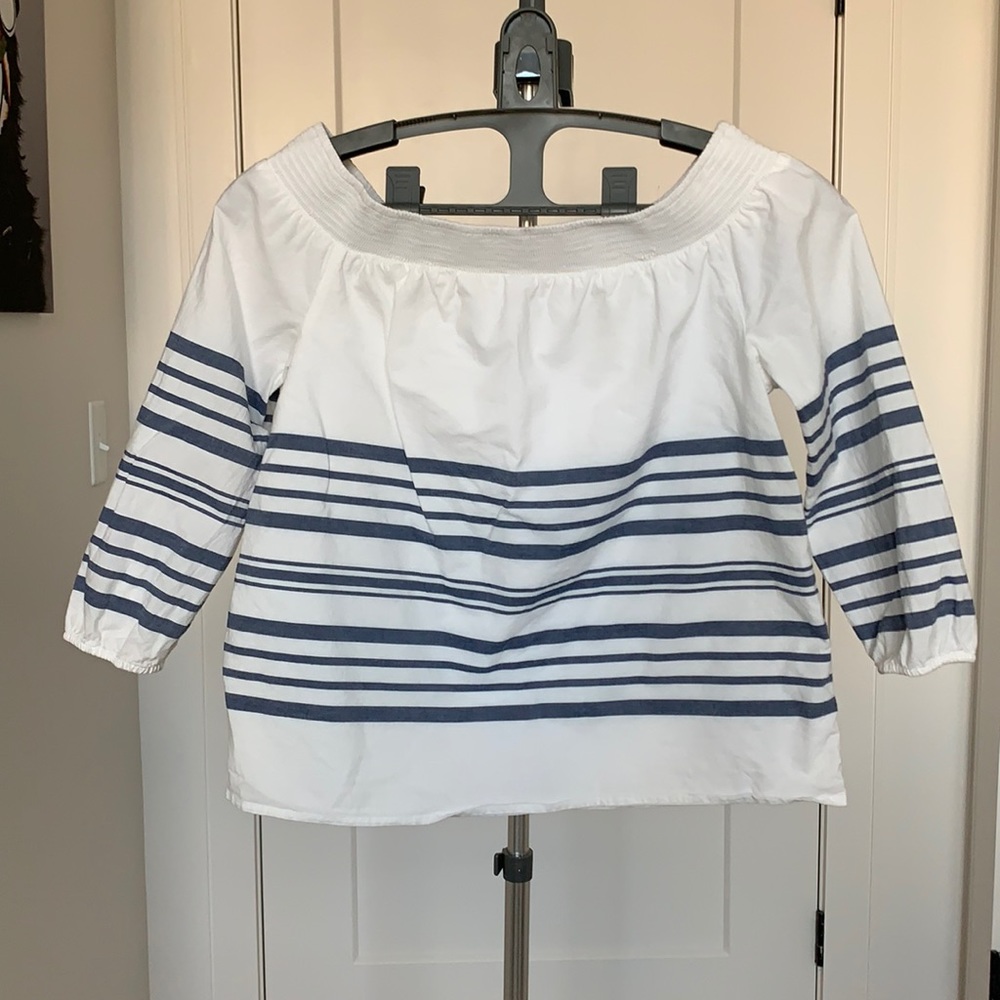 Vineyard Vines Off-the-Shoulder Striped Top